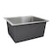 Nantucket Sinks 25 Pro Series Rectangle Topmount Small Radius Corners Stainless Steel Laundry Sink SR2522-12-16 - alternate 5